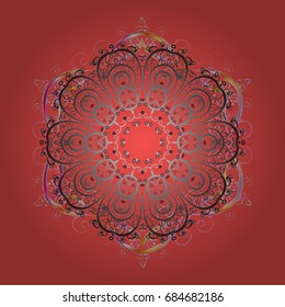 Winter Snow Flakes Doodles. Hand Drawn Christmas Vector illustration. New Year Decorative Background.