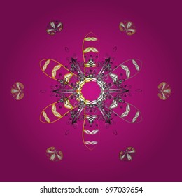 Winter Snow Flakes Doodles. Hand Drawn Christmas Vector illustration. New Year Decorative Snowflakes Background.