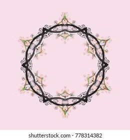 Winter Snow Flakes Doodles. Hand Drawn Christmas Vector illustration. New Year Decorative Snowflakes Background.