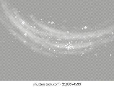 invierno y nieve con niebla. viento y niebla. Nieve y viento sobre un fondo transparente. Elemento decorativo de gradiente blanco.ilustración vectorial. 
