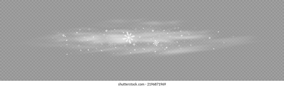 Winter and snow with fog. wind and fog. Snow and wind on a transparent background. White gradient decorative element.vector illustration.