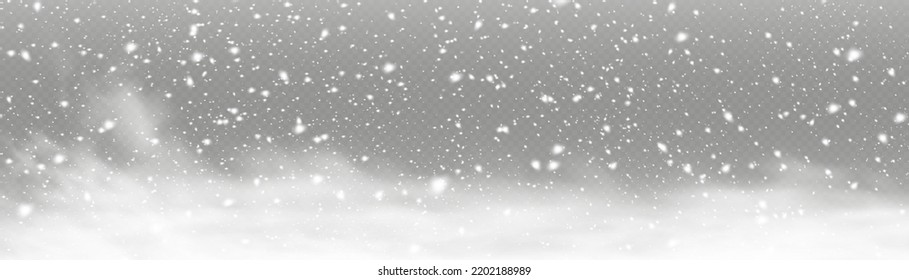 Winter and snow with fog. wind and fog. Snow and wind on a transparent background. White gradient decorative element. Mector illustration. Light, dust, winter, snowstorm, xmas, vector.