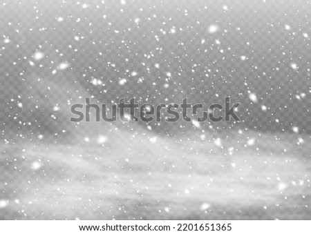 Winter and snow with fog. wind and fog. Snow and wind on a transparent background. White gradient decorative element. Mector illustration. Light, dust, winter, snowstorm, xmas, vector.