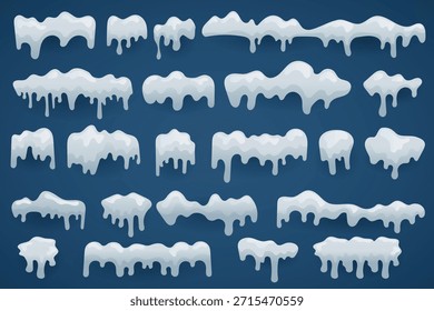 Colección de nieve invernal y Elementos glaciares
