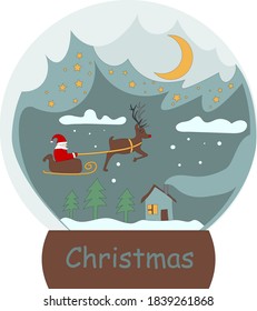 Winter snow globe best gift for New Year and Christmas