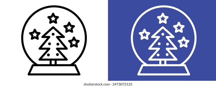 Winter Snow Globe Icon Perfect for Festive and Holiday Designs