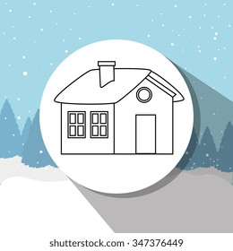Winter and snow graphic design, vector illustration eps10