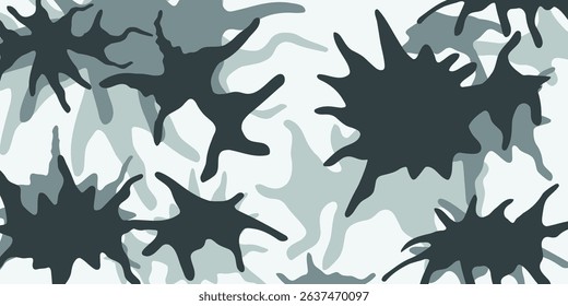 winter snow gray soldier stealth battlefield brown camouflage stripes pattern military background suitable for print clothing