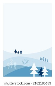 Winter snow hill background illustration material