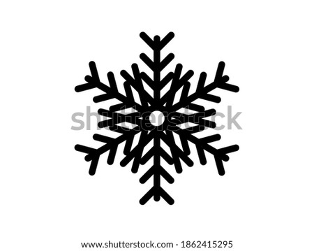 Winter Snow Icon with intricate lines and shapes. Chis mass decoration ideas concept