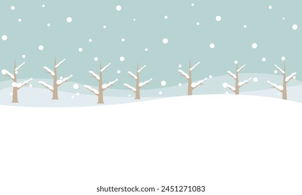 Winter snow mountain illustration background material