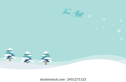 Winter snow mountain illustration background material