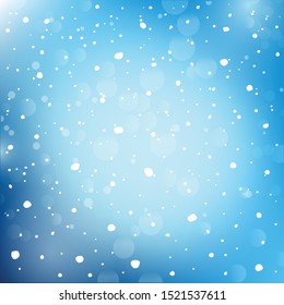 Winter, snow, on  blue background,