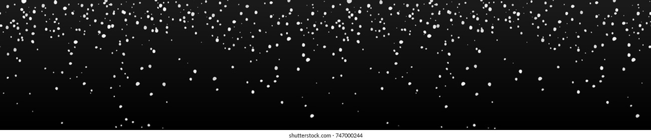 Winter snow seamless banner. Falling snow illustration