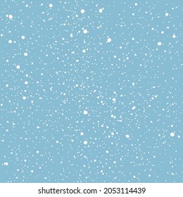 Winter snow set. Snow is falling on a blue background. Winter games of snowballs.Hand drawn cute print for posters, cards, t-shirts.