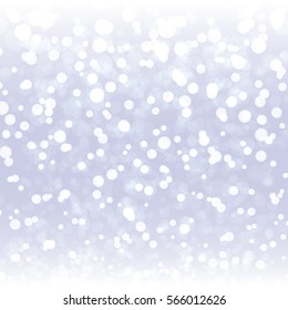 Winter snow from the sky face up view, stock vector