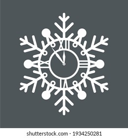 Recorte vectorial de calidad del reloj de nieve de invierno