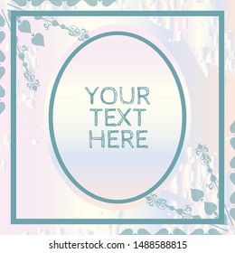 Winter snow, snowflake pastel background in turquoise
