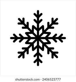 Winter snow snowflake vector icon