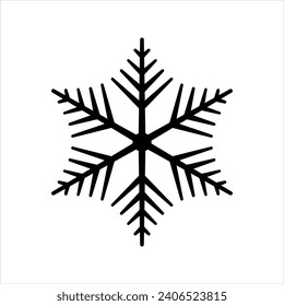 Icono vectorial del copo de nieve de invierno