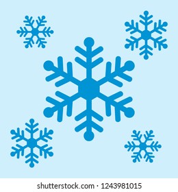 Winter snow snowflakes quality vector illustration cut