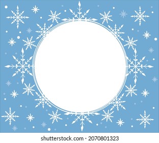 plantilla de nieve de invierno. Fondo simple de copo de nieve