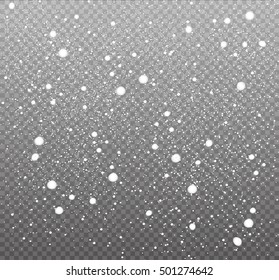 Winter  with snow in transparent background