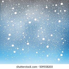 Winter with snow in transparent background