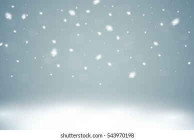 Winter with snow in transparent background