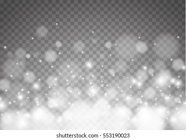 Winter with snow in transparent background