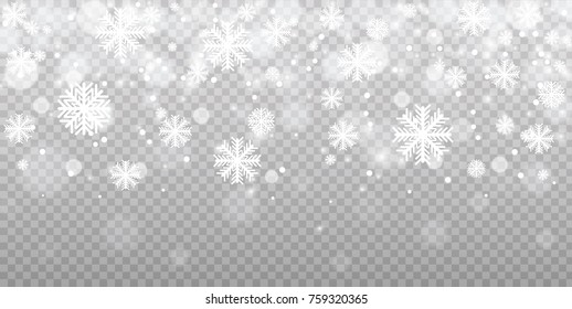 Winter mit Schnee auf transparentem Hintergrund