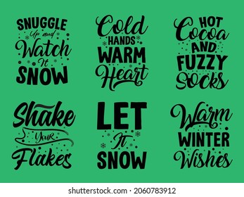 Winter snow t-shirt design bundle, Typography SVG snow t-shirt design, Winter SVG bundle, 