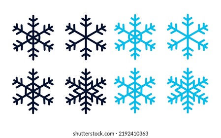 Icono vectorial de nieve de invierno. Símbolo de nieve de invierno. Señales de hielo