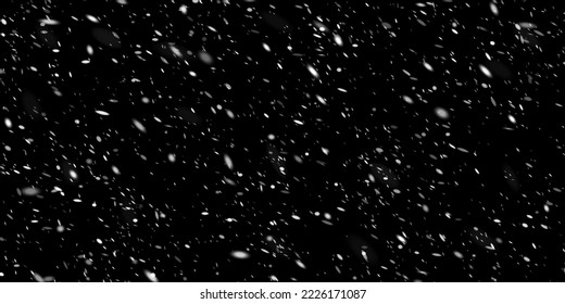 Winter snow and wind bad weather on black background. Vector