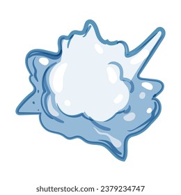 winter snowball cartoon. snowball season, sphere cold, round ball winter snowball sign. isolated symbol vector illustration