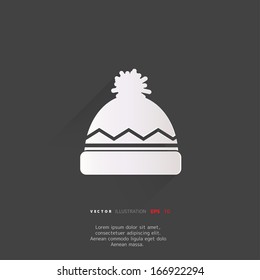 Winter snowboard cap icon