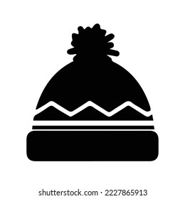 Winter snowboard cap icon Vector