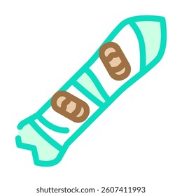 winter snowboard color icon vector. winter snowboard sign. isolated symbol illustration