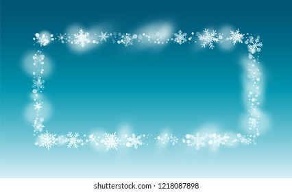 Winter Snowfall Background. Christmas Magic Illustration. Background with Isolated Fall of Snow. Fantasy  Snowstorm Illustration Design.