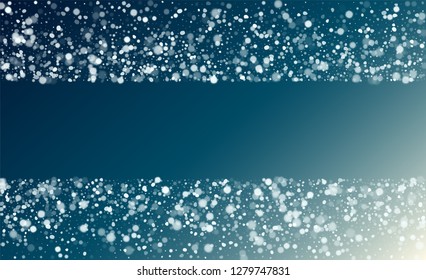 Winter Snowfall Background. Christmas Magic Illustration. Glitter White Snow Background. Magic Blizzard Illustration Design.
