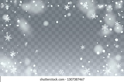 Winter Snowfall Background. Happy Winter Holiday Illustration Template. 2019 Celebration Background. Magic Blizzard Illustration Design.