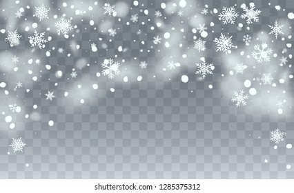 Winter Snowfall Background. Holiday Illustration for Merry Christmas Card. 2019 Celebration Background. Magic Blizzard Illustration Design.