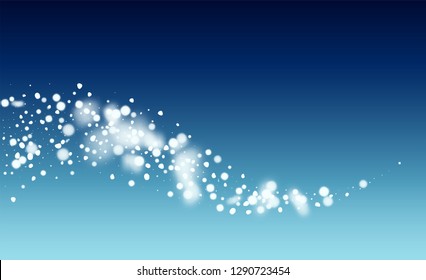 Winter Snowfall Background. Holiday Illustration for Merry Christmas Card. Isolated Snowflakes Background. Fantasy  Snowstorm Illustration Design.