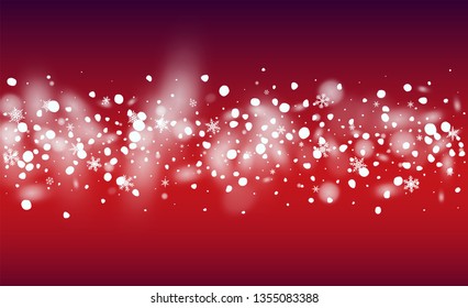 Winter Snowfall Background. Illustration for Merry Christmas Design. Isolated Snowflakes Background. Magic Blizzard Illustration Design.