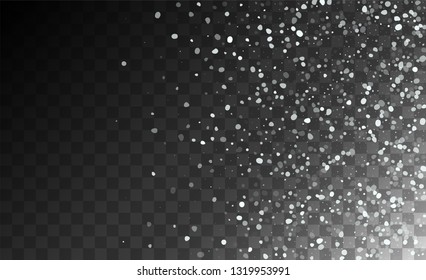 Winter Snowfall Background. Winter Merry Christmas Illustration. Background with Isolated Fall of Snow. Magic Blizzard Illustration Design.