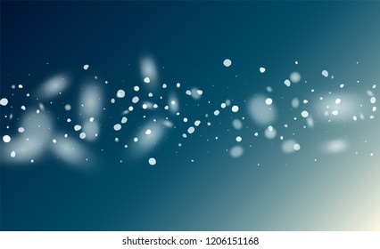 Winter Snowfall Background. Winter Snowy Vector Illustration. Isolated Snowflakes Background. Magic Blizzard Illustration Design.