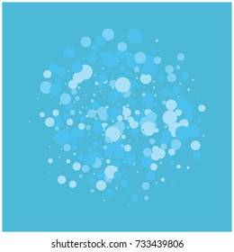Winter Snowfall Confetti. White Falling Snow Winter Background. Christmas, New Year Holidays Festive Border. White Winter Snowfall Confetti Texture on Blue. Jolly Banner, Cool Falling Snow Background.