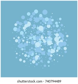 Winter Snowfall Confetti. White Falling Snow Winter Background. Christmas, New Year Holidays Festive Border. White Winter Snowfall Confetti Texture on Blue. Jolly Banner, Cool Falling Snow Background.