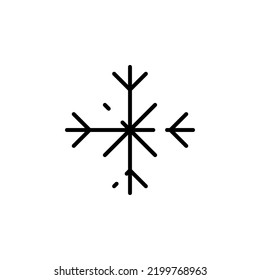 Winter, Snowfall, Snow, Snowflake Dotted Line Icon Vector Illustration Logo Template. Suitable For Many Purposes