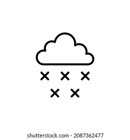 Invierno, Nieve, Nieve, Icono De Línea De Copo De Nieve, Vector, Ilustración, Plantilla De Logotipo. Idóneo Para Muchos Fines.